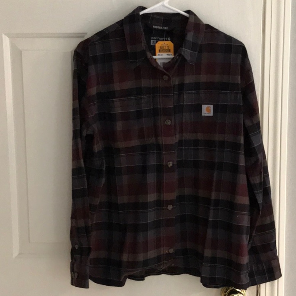 NWT Carhartt Rugged Flex Flannel Shirt size Medium